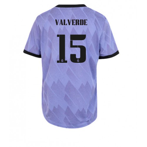 Dres Real Madrid Federico Valverde #15 Gostujuci za Žensko 2022-23 Kratak Rukav